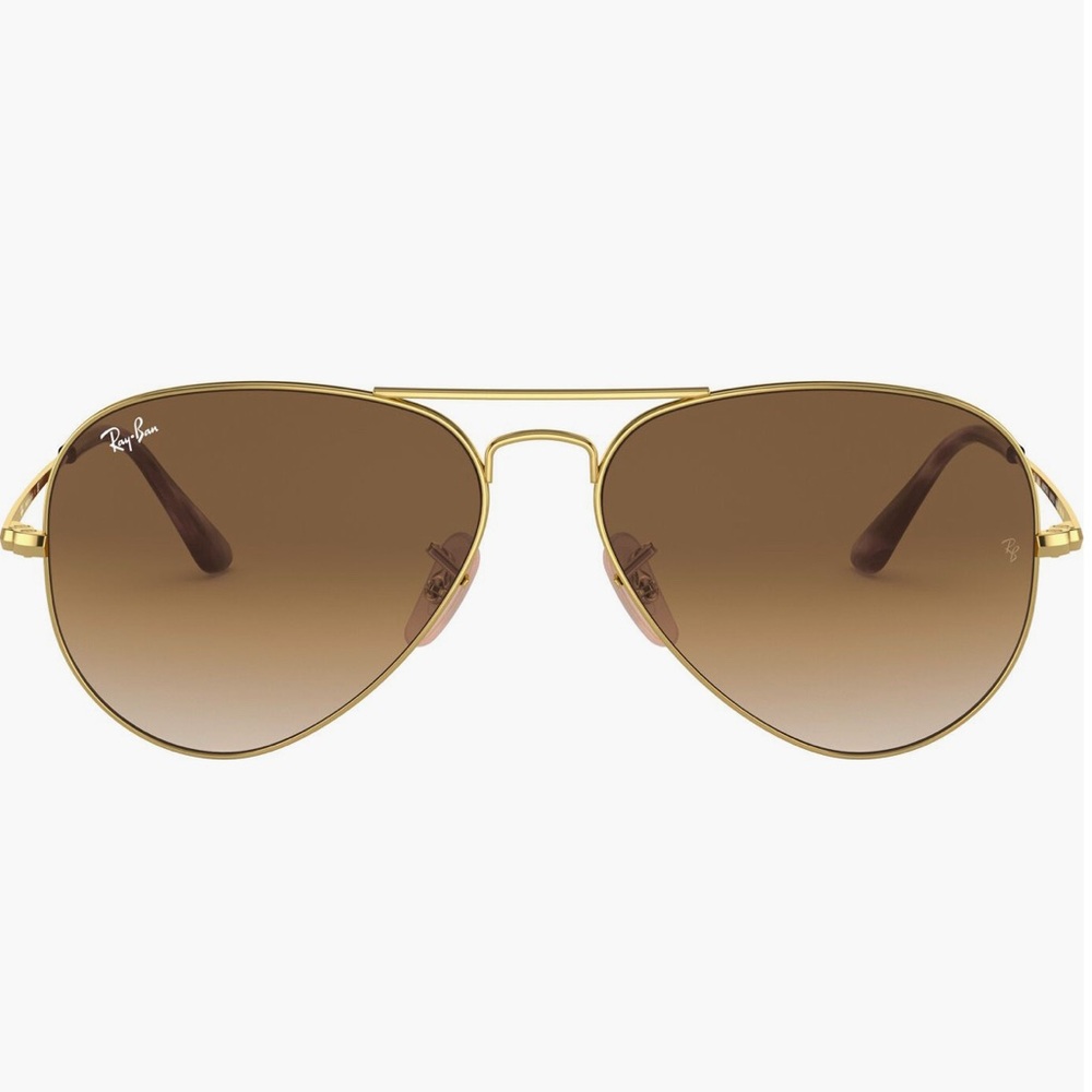 Rayban Gold Aviator Sunglasses w/ Gradient Brown Lenses.Excellent used condition
